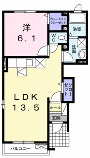 千葉県長生郡一宮町東野【アパート】の間取り