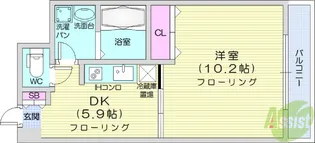 ウエストパーク支倉【10階】の間取り
