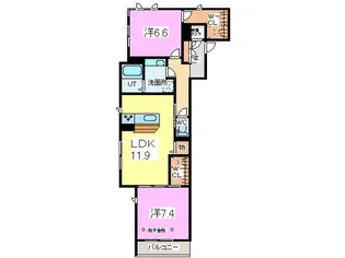 ベレオ ザ ガーデンズ南四ツ居【3階】の間取り