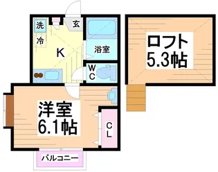 神奈川県川崎市多摩区生田5【アパート】の間取り
