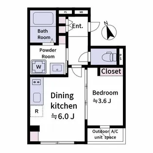 東京都北区上中里2【マンション】の間取り