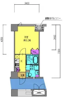 ヴェルニータワー【7階】の間取り