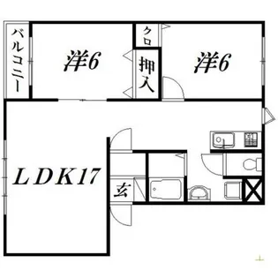 ピュアライフ天神【1階】の間取り