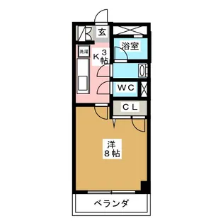 リッジウェイ十日市場【3階】の間取り