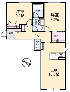 ファミール船越南【2階】の間取り