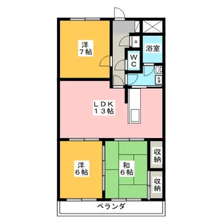 メゾンドベル1【1階】の間取り