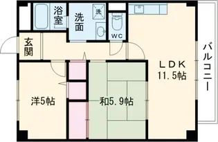 大阪府堺市西区鳳北町3【マンション】の間取り