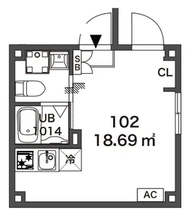 リバース笹塚【1階】の間取り
