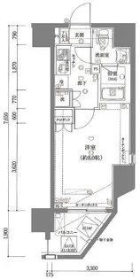 ライジングプレイス南千住【14階】の間取り