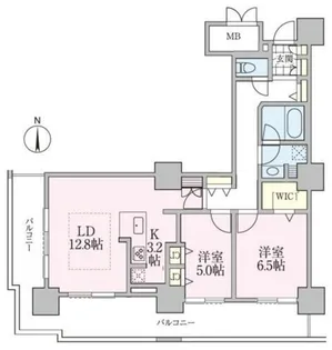 ロイヤルパークスタワー南千住【9階】の間取り