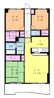 アリーナコースト【8階】の間取り