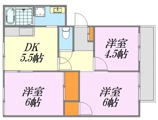 広島県広島市佐伯区三宅3【アパート】の間取り