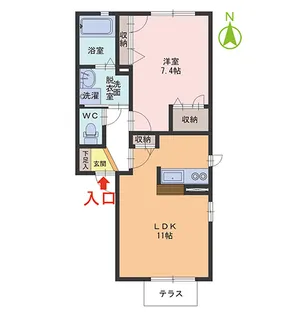メゾンサンリッチ【1階】の間取り