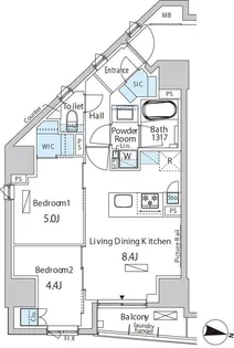 東京都港区港南2【マンション】の間取り