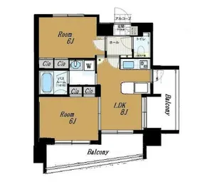 エステムプラザ飯田橋タワーレジデンス【10階】の間取り