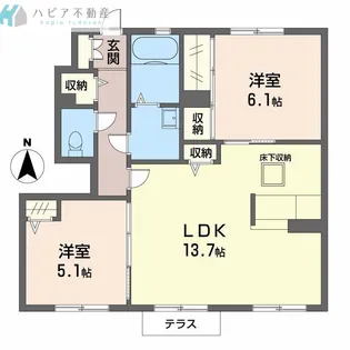 エルドラド凌【1階】の間取り
