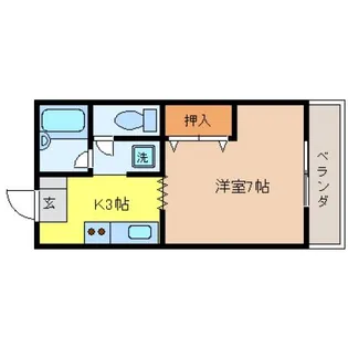 コーポルピナスA【1階】の間取り