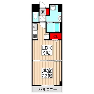 さくらアヴェニュー【4階】の間取り