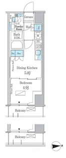 東京都新宿区百人町3【マンション】の間取り