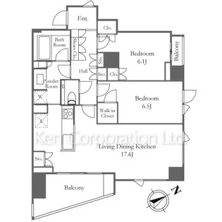 イニシア高輪プレシアスコート【4階】の間取り