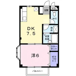 エルディム杉山【2階】の間取り