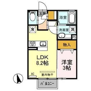 ミーティア III【2階】の間取り