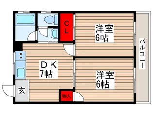 ヴィラージュ南行徳【1階】の間取り