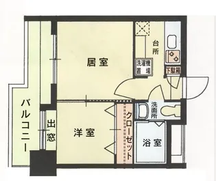 エステート・モア・薬院シャンブル【5階】の間取り
