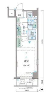 リヴシティ早稲田【7階】の間取り