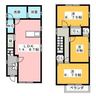 愛知県名古屋市西区児玉2【一戸建】の間取り