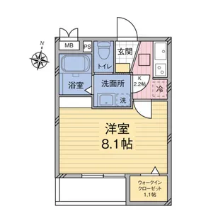 Lush Life Sekiba【1階】の間取り