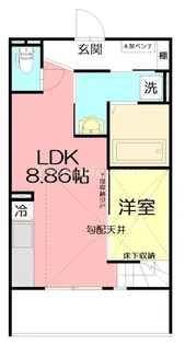 LAID BACK TERRACE(レイドバックテラス)【1階】の間取り