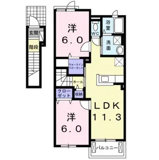 ジェルメIIA【2階】の間取り