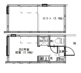 Blue Sands【2階】の間取り