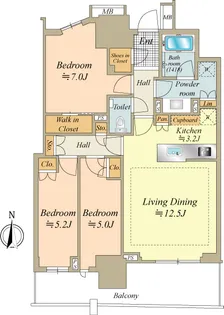 幕張ベイパークライズゲートタワー【23階】の間取り