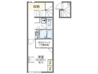 レオパレスFlats East【2階】の間取り