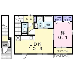 エスポワール美咲【2階】の間取り