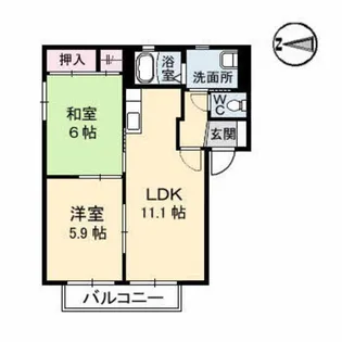 グレースツカサ C棟【1階】の間取り