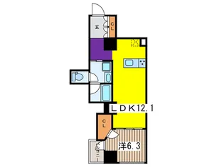 RODIA日本橋茅場町【9階】の間取り
