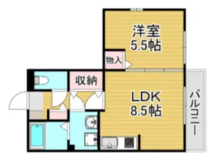 サンライズ岸里【1階】の間取り