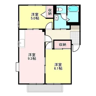プラザハイツD【2階】の間取り