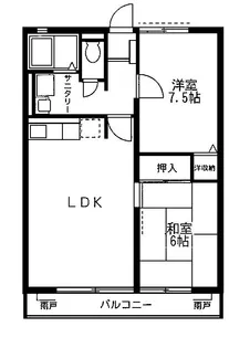 ホワイトパレス城北【2階】の間取り
