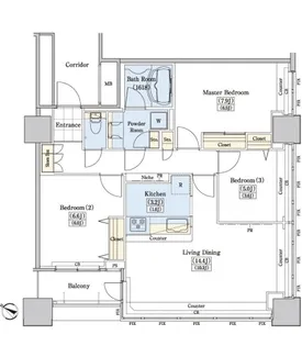 レジディアタワー上池袋(タワー棟)【4階】の間取り
