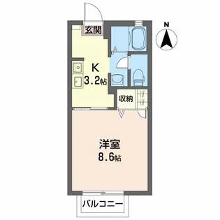 ディアス久保田【2階】の間取り