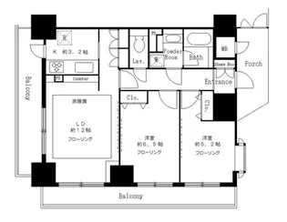 サンクレール荒川ブランガーデン【8階】の間取り