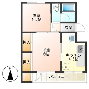 秀山ビル【2階】の間取り