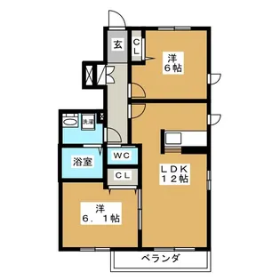 リバティ東神田【1階】の間取り