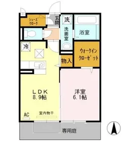オネスティ【1階】の間取り