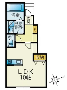 ドゥウェル信濃B【1階】の間取り