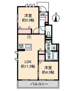 リヴァリエ稲毛【1階】の間取り